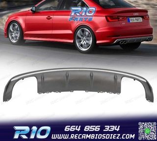 DIFUSOR AUDI A3 8V SEDAN 13-16 LOOK S3