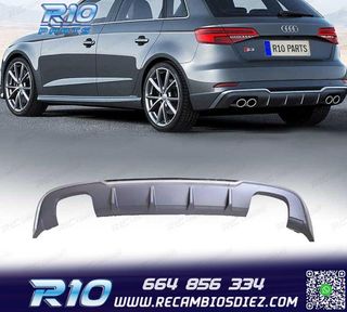 DIFUSOR AUDI A3 HATCHBACK 17-20 LOOK S3
