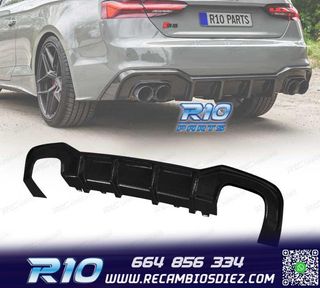 DIFUSOR AUDI A5 S LINE 21- LOOK S5 NEGRO BRILLO