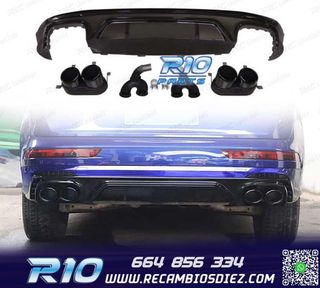 DIFUSOR AUDI Q5 S LINE 18-20 LOOK SQ5 + COLAS ESCAPE NEGRO
