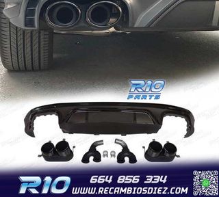 DIFUSOR AUDI Q5 S LINE 18-20 LOOK SQ5 + COLAS ESCAPE NEGRO