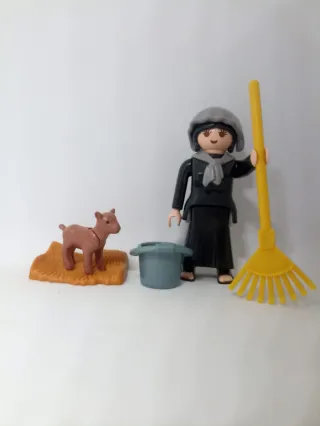 Playmobil belén Granja con Niña y Cabra 