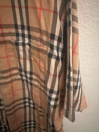 Camisa Burberrys Cuadros Beige Talla L