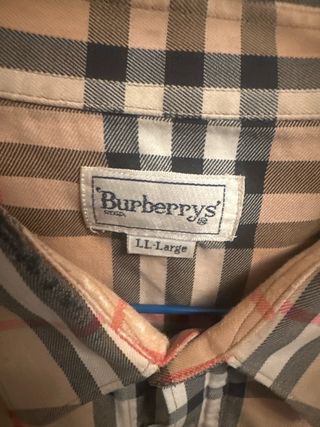 Camisa Burberrys Cuadros Beige Talla L