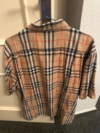 Camisa Burberrys Cuadros Beige Talla L