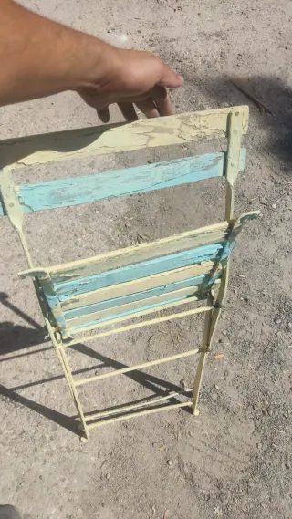 Sillas de jardín antiguas plegables