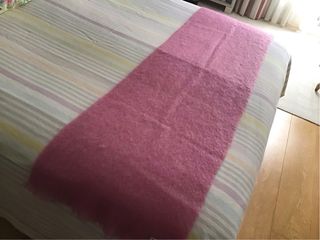 Bufanda chal manta Mohair/Wool Rosa