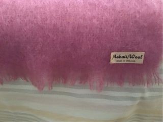 Bufanda chal manta Mohair/Wool Rosa