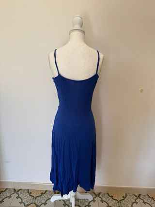 Vestito estivo blu smanicato