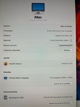 iMac 21” Retina 4K Intel 2017