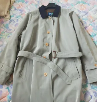 Gabardina larga Dustin hombre gris/ verde