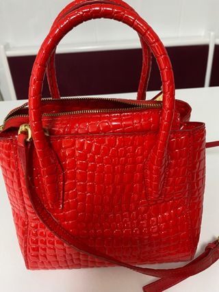 Bolso Bimba y Lola Rojo Cocodrilo