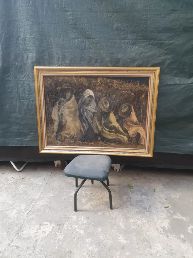 Cuadro al óleo figuras