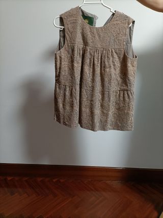 Top D-due Beige Encaje Talla 42