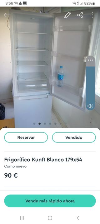 Frigorífico Kunft Blanco 179x54