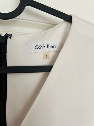 Vestido Calvin Klein Negro, Rojo y Blanco T.38-40