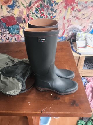 Botas de agua Katiuska caza verdes de neopreno 