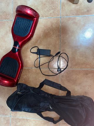 Hoverboard Rojo con Cargador y Bolso