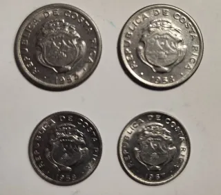 8 Monedas Antiguas Costa Rica