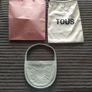 Bolso de piel TOUS azul claro
