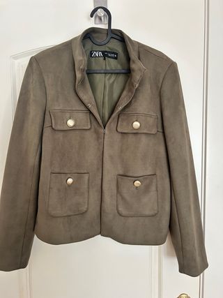 Chaqueta Zara Verde Talla M