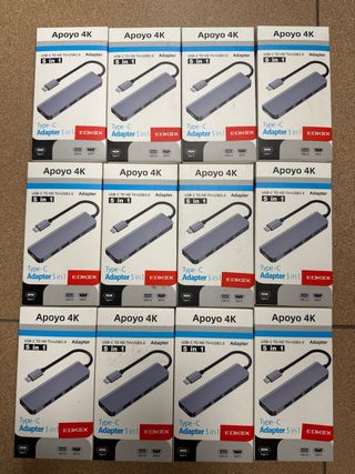 12 x Adaptadores USB-C 5 en 1 Apoyo
