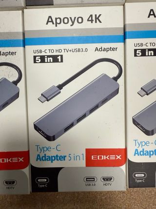 12 x Adaptadores USB-C 5 en 1 Apoyo