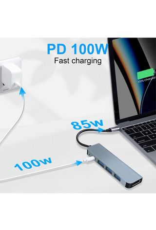 12 x Adaptadores USB-C 5 en 1 Apoyo