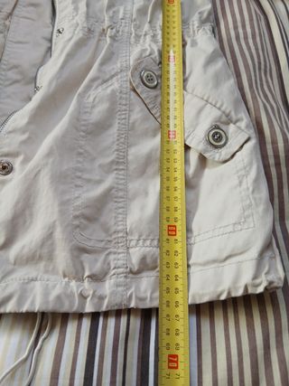 Gabardina Mango Talla S Crema