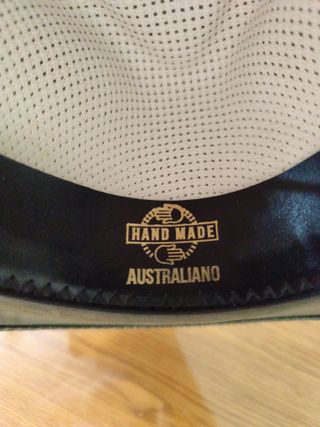Sombrero de piel verde/marrón