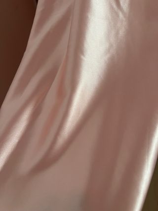 Vestido rosa satén fiesta largo