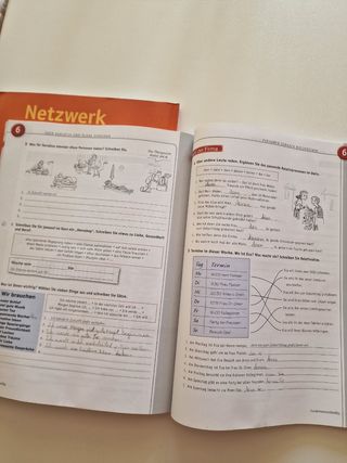 2 libros de alemán Netzwerk b1.1 y B1.2