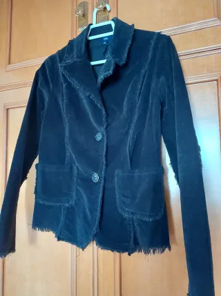 Chaqueta pana negra chica talla S