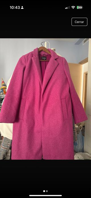 Abrigo de paño rosa