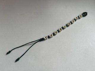 Pulsera ajustable flores con detalles dorados