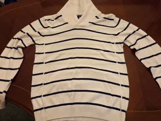 Jersey rayas cuello shawl