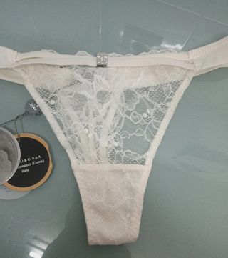 Tanga Luna Platinium Encaje Marfil 