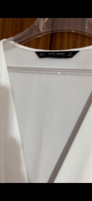 Blusa Zara Blanca Cruzada