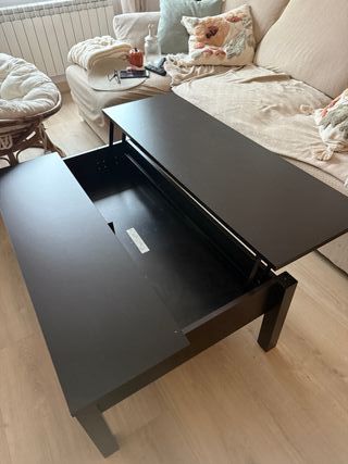 Mesa de salón elevable negra