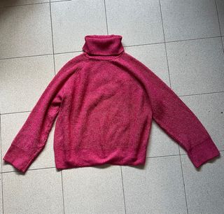 Jersey fucsia con brillos oversize