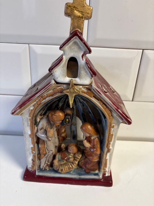 Belen de Navidad,lámpara de velas