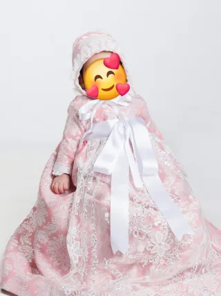 Bolcà bebé rosa con manteletas