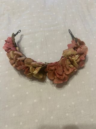 Tocado Corona Flores Preservadas Novia Invitada
