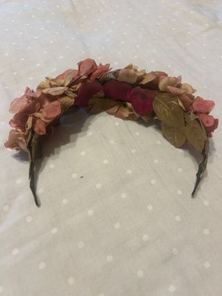 Tocado Corona Flores Preservadas Novia Invitada