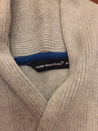 Jersey gris rayas azules