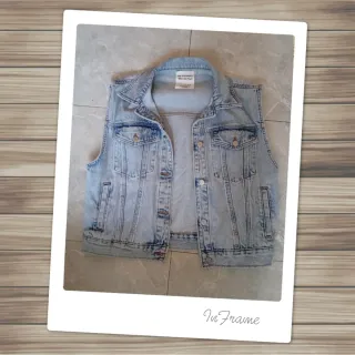 Chaleco vaquero Pull&Bear azul