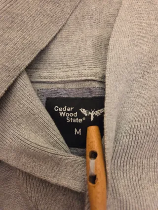 Jersey gris cuello shawl