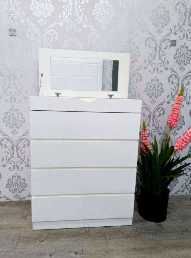 Sinfonier madera blanco con espejo