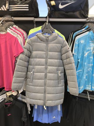 Abrigo largo Champion gris mujer