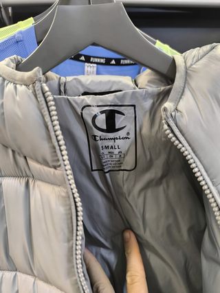Abrigo largo Champion gris mujer